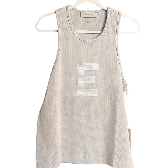 Fear of God ESSENTIALS NWT Waffle Thick Knit Tank Top in Seal | M - Picture 2 of 10